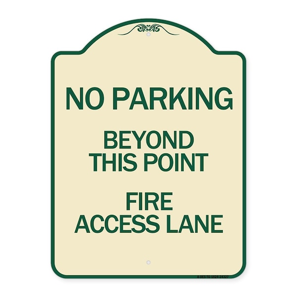 Beyond This Point Fire Access Lane Heavy-Gauge Aluminum Architectural Sign, 24" x 18", TG-1824-24327